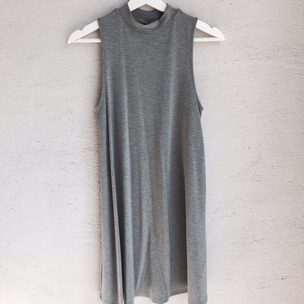 Topshop Mock Neck Shirt Dress