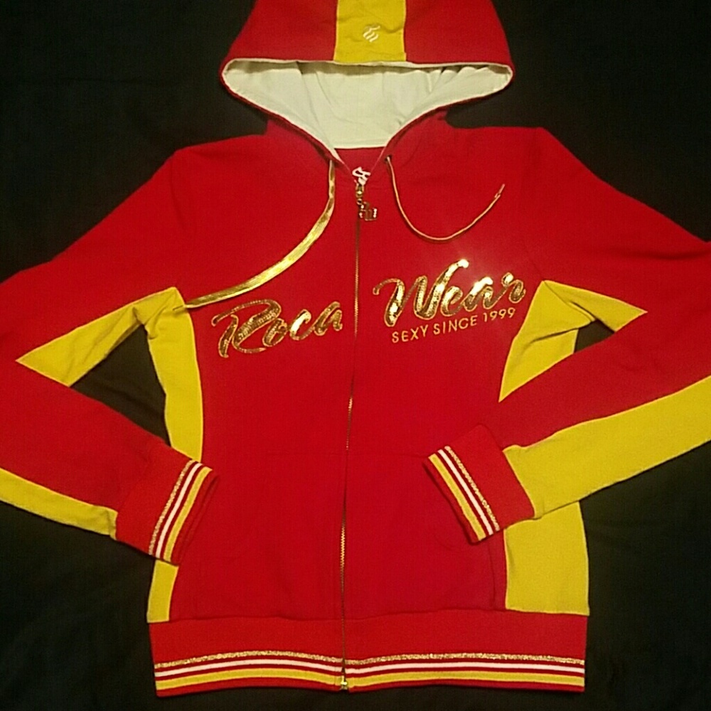 Red and yellow Rocawear hoodie