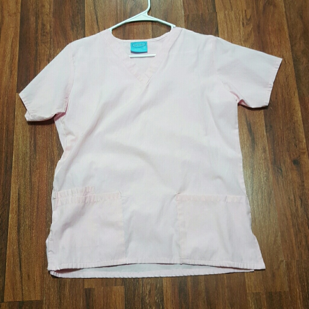 Light pink scrub shirt