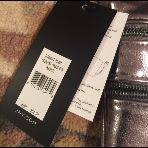 NWT JONES NEW YORK Charging Clutch Metallic Purple - Picture 3 of 5