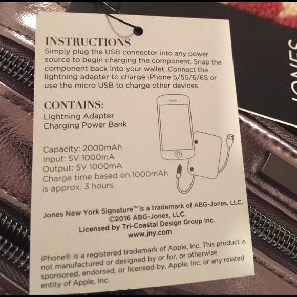 NWT JONES NEW YORK Charging Clutch Metallic Purple - Picture 5 of 5