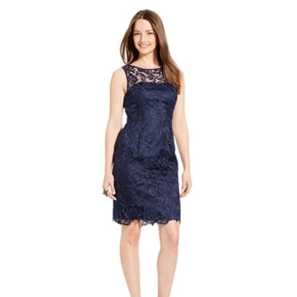 Stunning navy blue lace dress