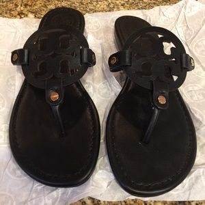 Tory Burch Miller Black Leather Size 9 Brand New!