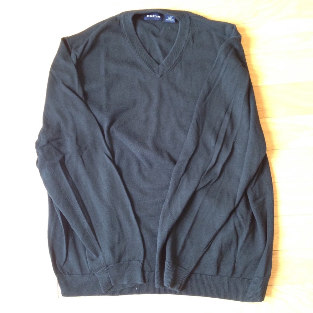 Mens Structure V-neck Sweater