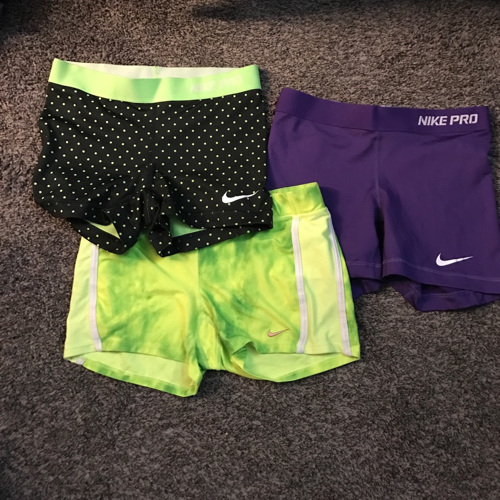 Spandex shorts, gym shorts.