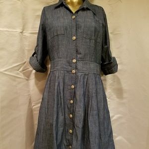 Old Navy Blue Chambray/Denim Dress Sz 10