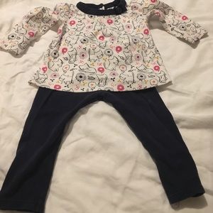 Gymboree cat print outfit.