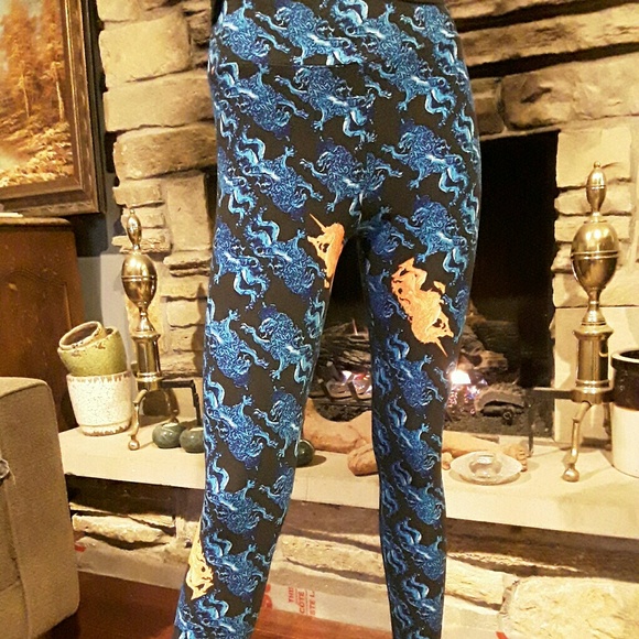 Lularoe Unicorn Rare Blue Dragons - Picture 2 of 5