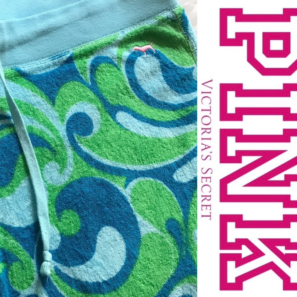Pink Victoria Secret Terry Cloth Capri Pants