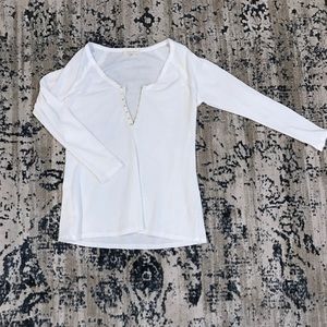 Long sleeve cream white top