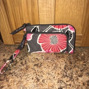 Vera Bradley Zip Zip Wallet in Cherry Blossom