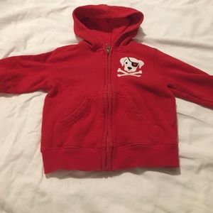 Gymboree puppy pirate red hoodie
