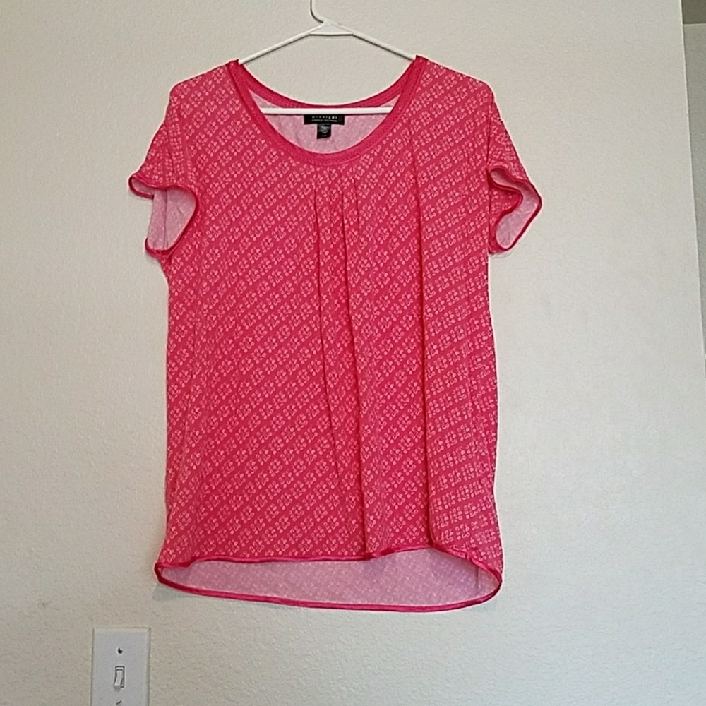 Midnight  coral short sleeve shirt