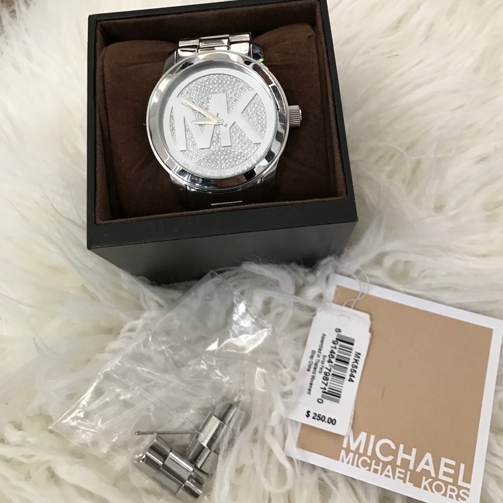 Authentic Michael Kors Chronograph Silver Watch