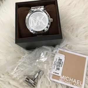 Authentic Michael Kors Chronograph Silver Watch