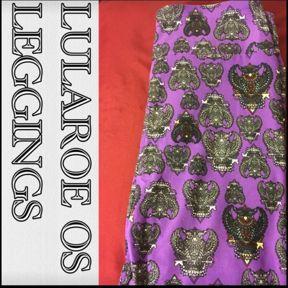 🆕 LULAROE OS LEGGINGS - PURPLE WITH OWLS 🦉🦄