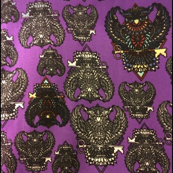 🆕 LULAROE OS LEGGINGS - PURPLE WITH OWLS 🦉🦄 - Picture 2 of 3