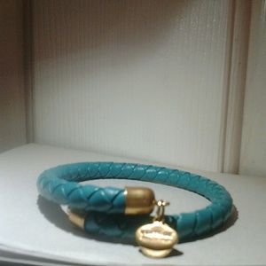 Turqoise leather wrap bracelet