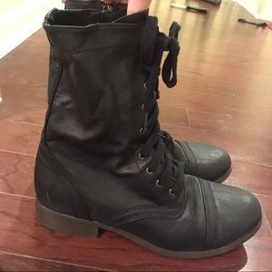 Black Laced Combat Boots