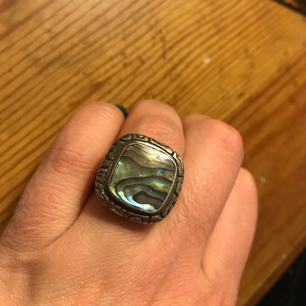 SS abalone ring - Picture 2 of 4