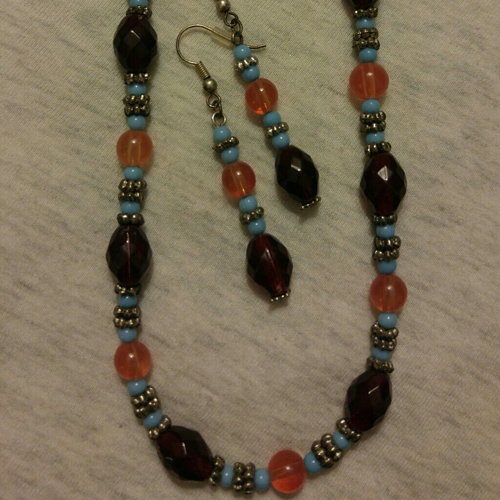 Necklace and earrings, 4 for $20
