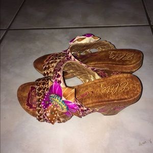 Beautiful sandals with small platform heel .