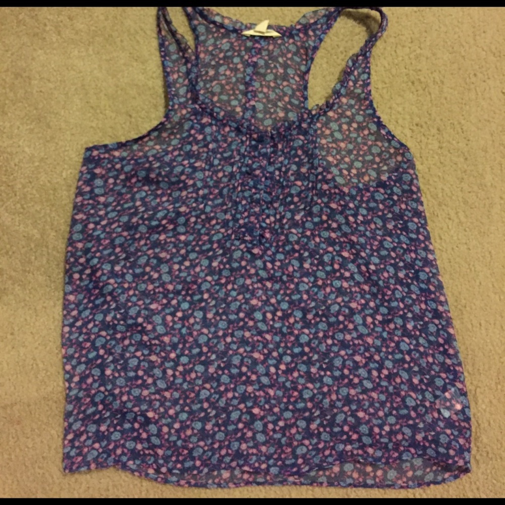 American eagle chiffon tank top