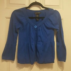 Rampage navy blue cropped cardigan