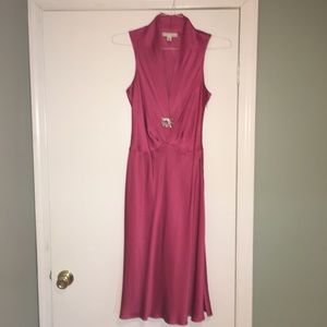 Banana Republic tea length plunge dress sz 6
