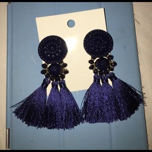 H&M Jewelry - Navy tassel earrings H&M Jewelry - Navy tassel earrings
