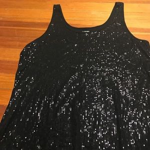 Plus size sequin tank top