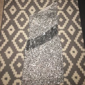 Macduggal Couture silver sequin dress
