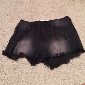 Black denim shorts size 1