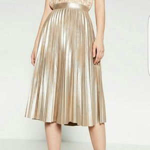 Zara metallic pleat skirt brand new size S!