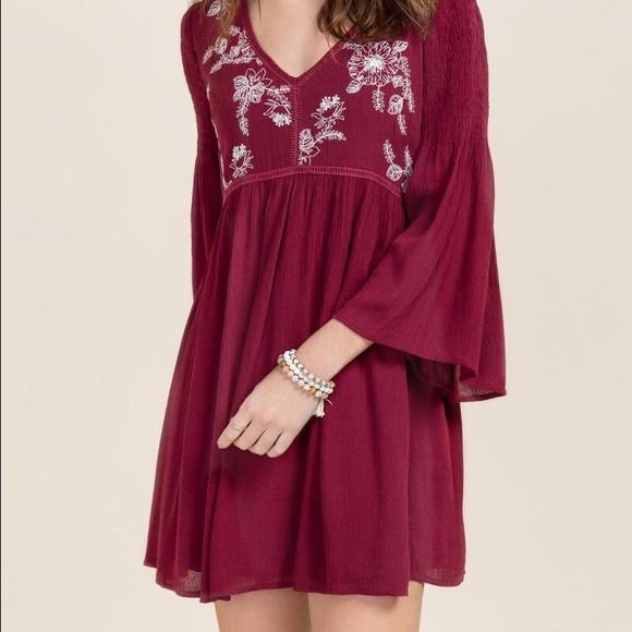 Francesca's Bell-sleeve Tunic Dress - Picture 5 of 5
