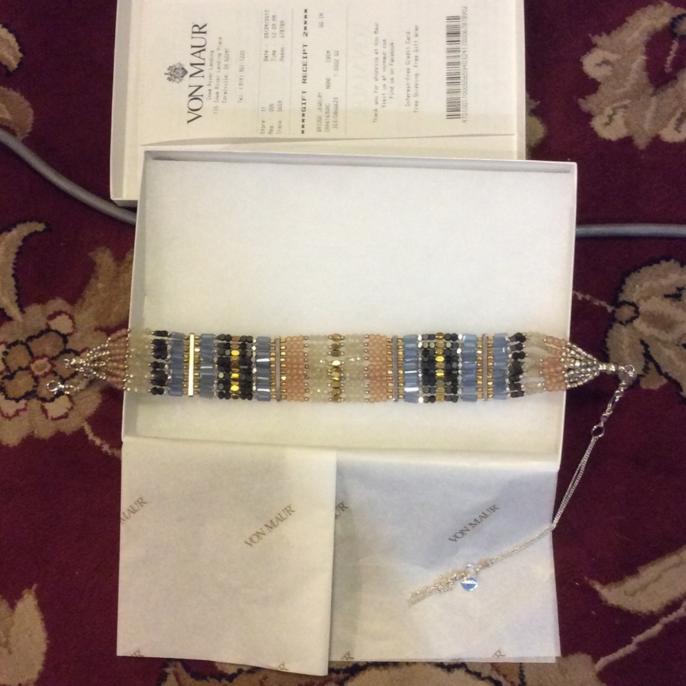 Nakamol 10 layered Crystal necklace new