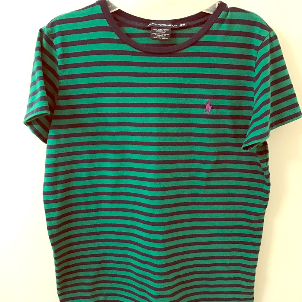 Women's Ralph Lauren Sport Ringer T-shirt-Medium