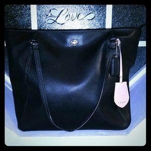 Coach Black Peyton Zip Top Tote