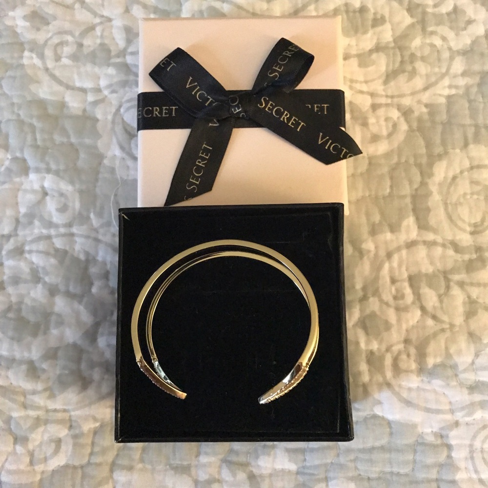 Victoria's Secret CZ gold tone open bracelet - Picture 3 of 5