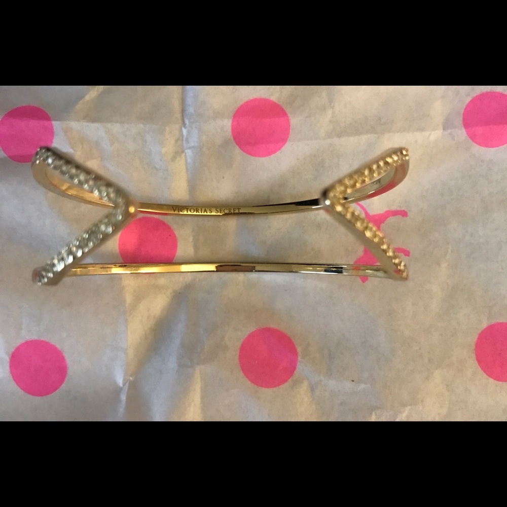 Victoria's Secret CZ gold tone open bracelet - Picture 4 of 5