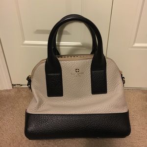 Tan and black Kate Spade medium handbag