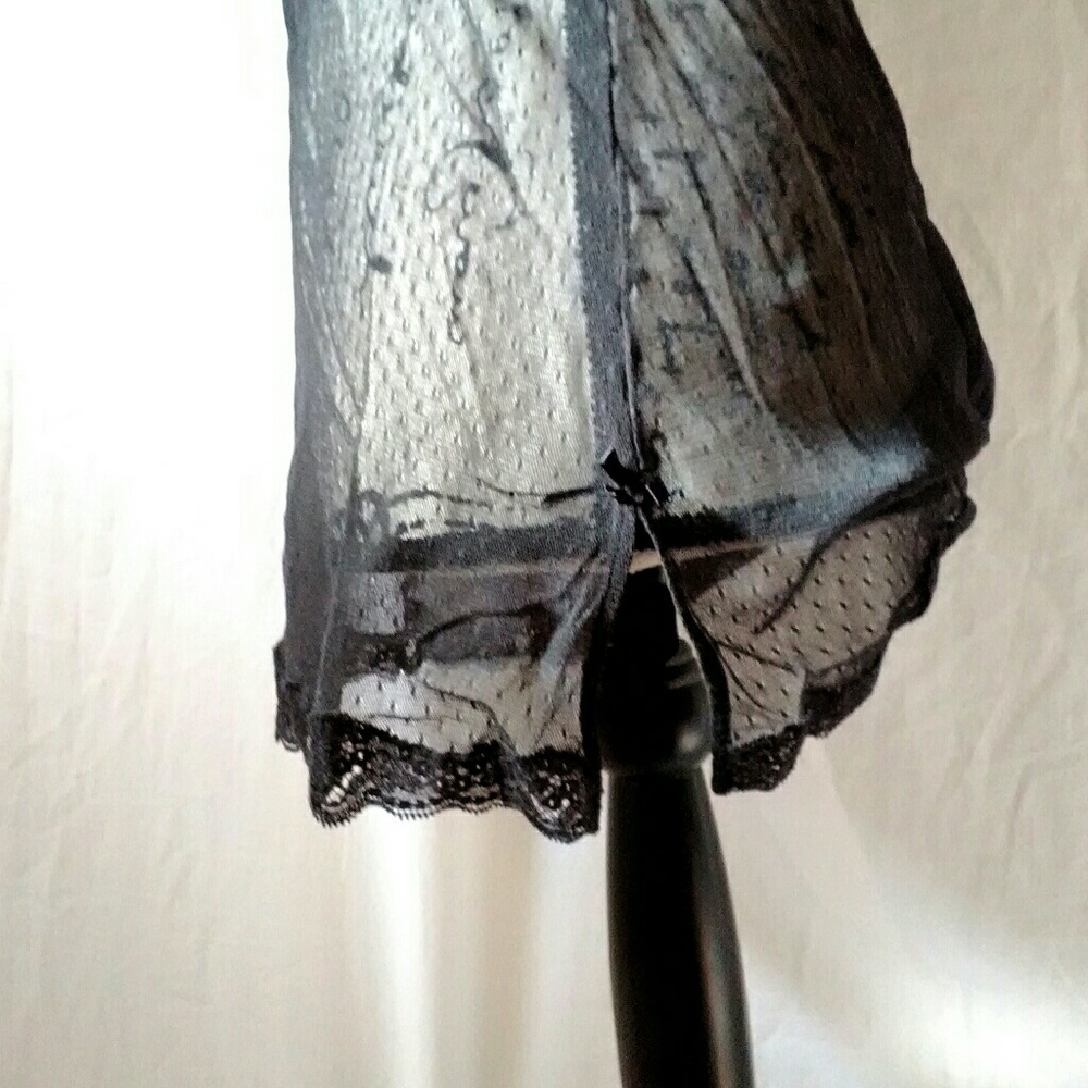 SALE Victoria's Secret Sheer Lace Halter Nightie L - Picture 2 of 3