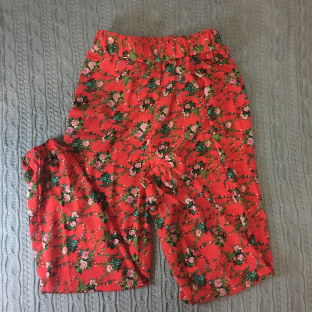 🌺 Floral Orange Harem Pants 🌺