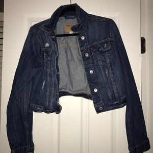 Hollister crop denim jacket