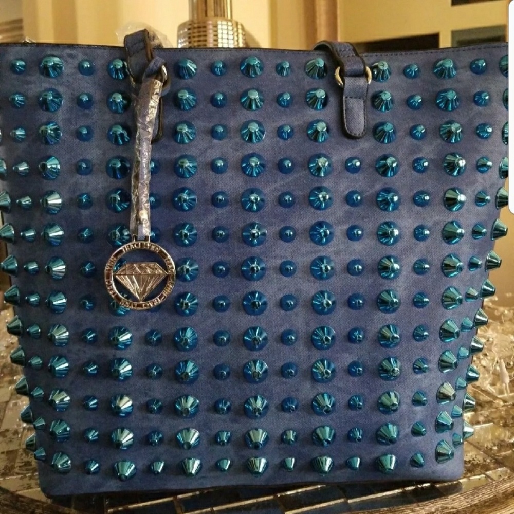 Traci Lynn Stud Chic Tote Denim