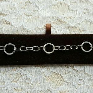 Sterling silver circle link bracelet