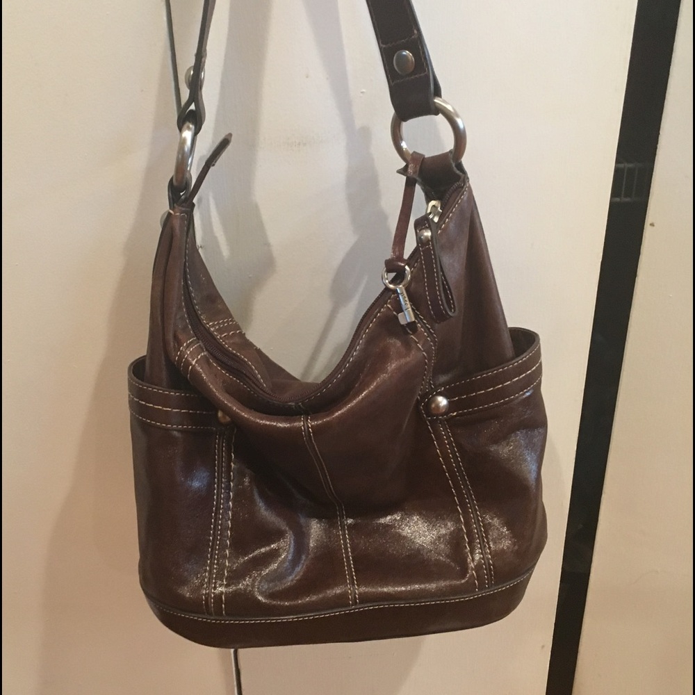 Chocolate Brown Leather Fossil Purse