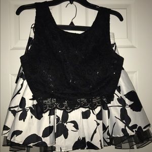 2 piece formal dress