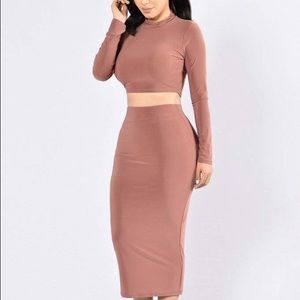 Matching two piece skirt set