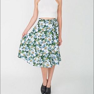 Floral wrap skirt